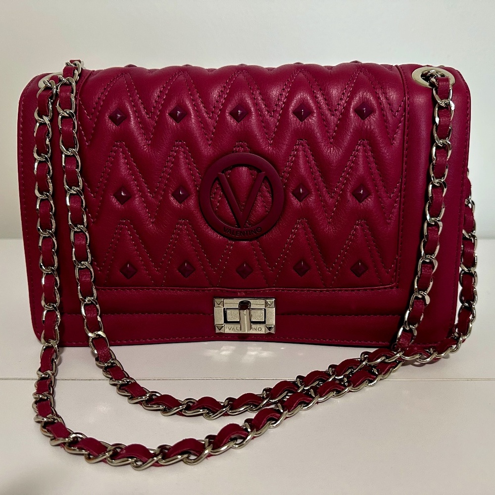 Valentino by Mario Valentino Dahlia Diamond Leather Shoulder Bag